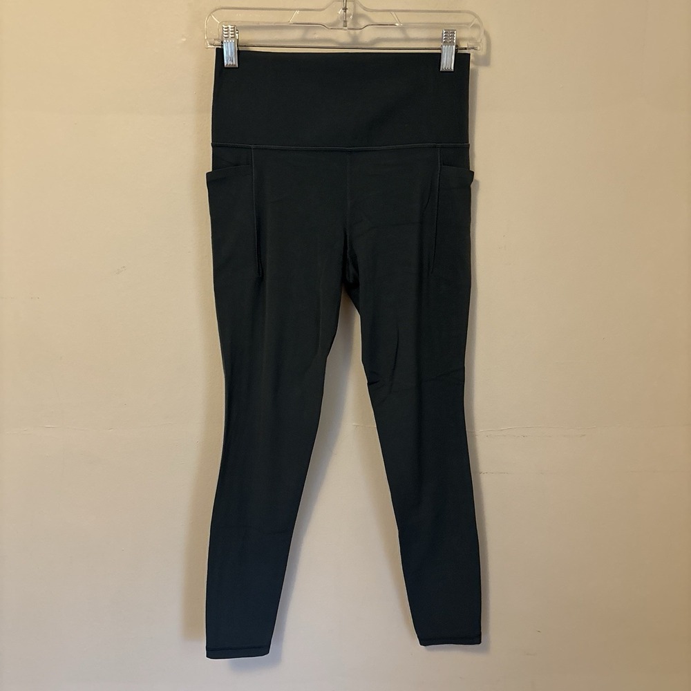 Athleta Salutation‎ Stash Tight Pocket Leggings 26" Blue Gray S